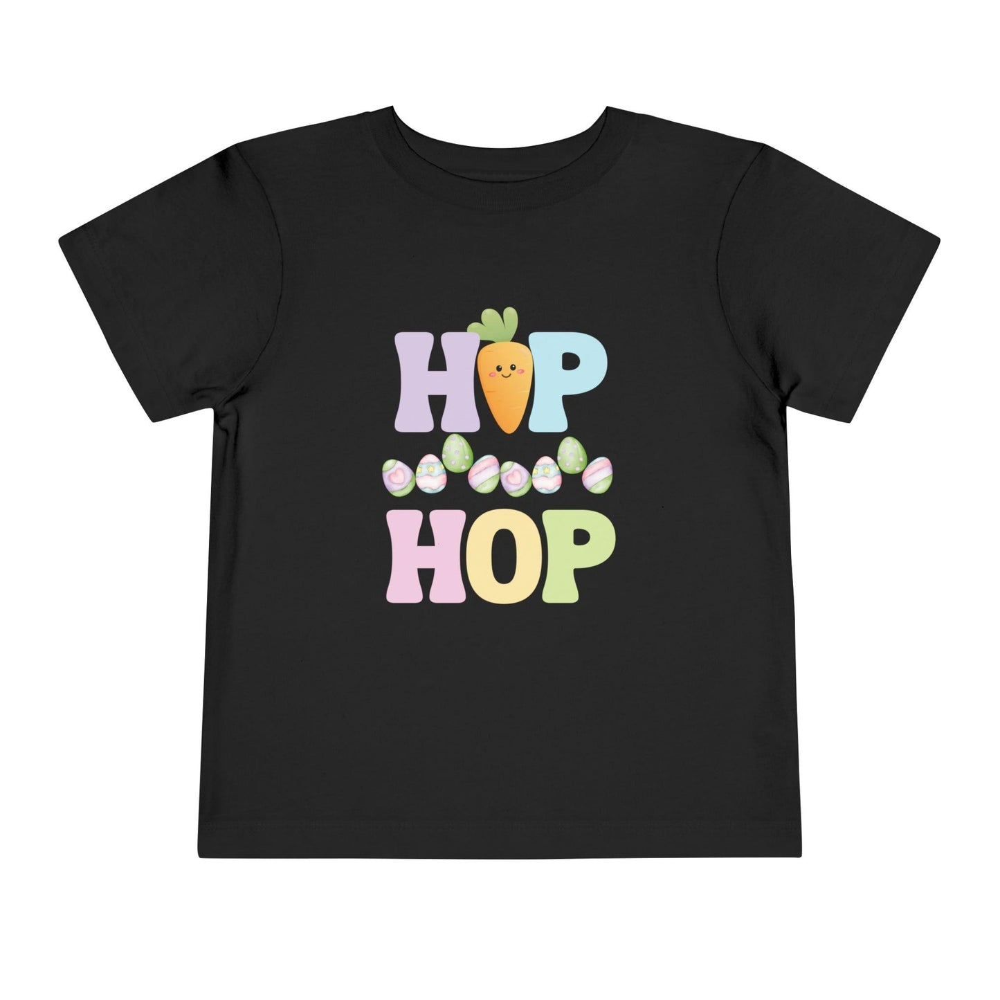 Hip Hop Easter with Eggs and Carrot Toddler Shirt black