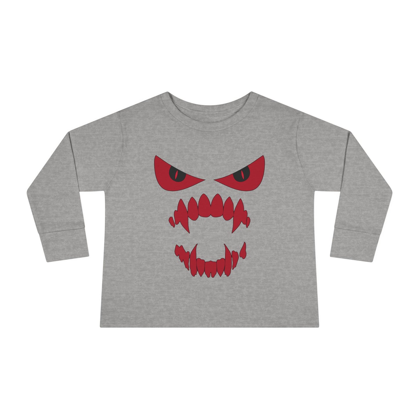 Scary Face Toddler Halloween Long Sleeve Shirt, Toddler Kids Face Shirt, Dracula Face Shirt