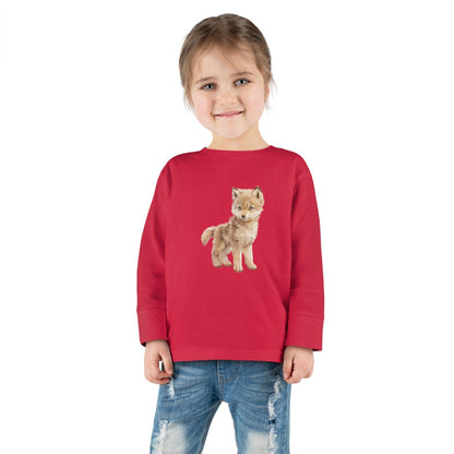 Woodland Baby Wolf Toddler Long Sleeve Shirt