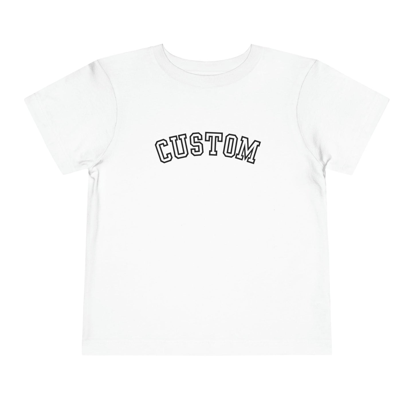 white custom toddler t shirt