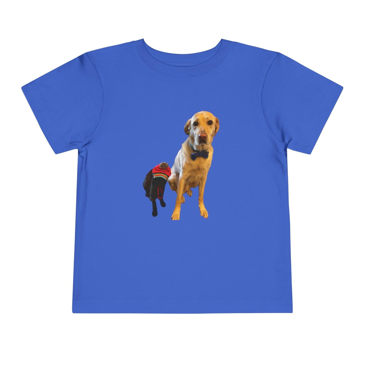 royal blue Personalized Toddler Photo Short Sleeve T Shirt