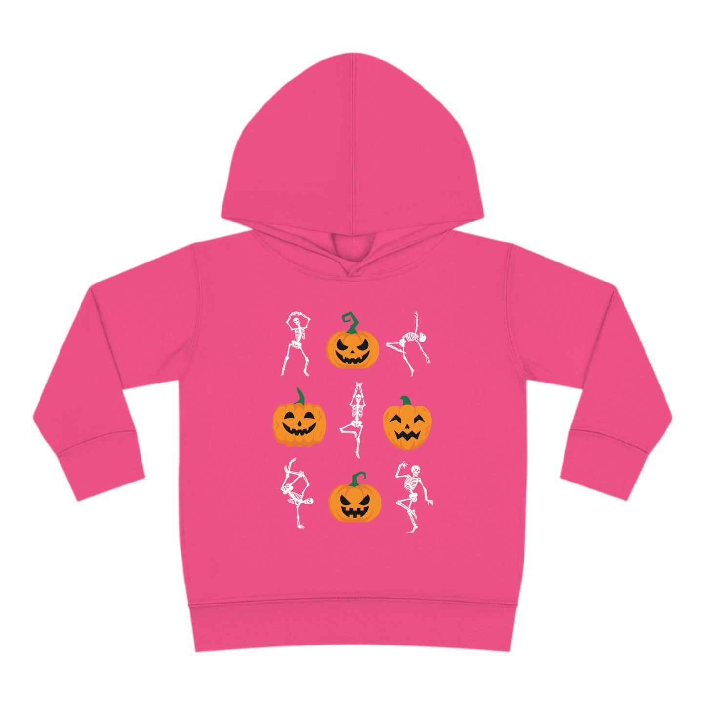 Pumpkins and Skeletons Halloween Fall Toddler Hoodie