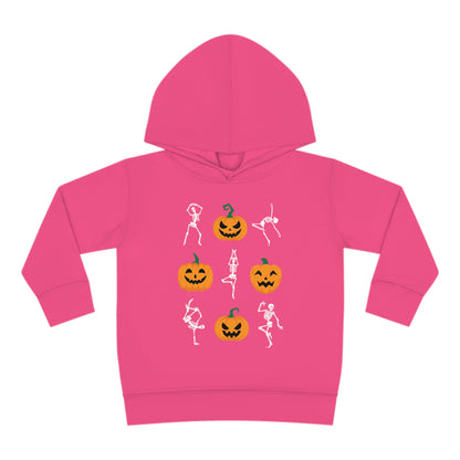 Pumpkins and Skeletons Halloween Fall Toddler Hoodie