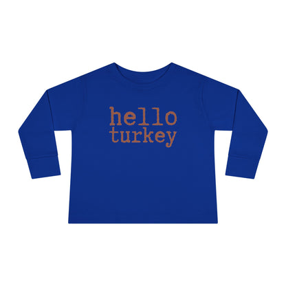 Hello Turkey Long Sleeve Tee royal