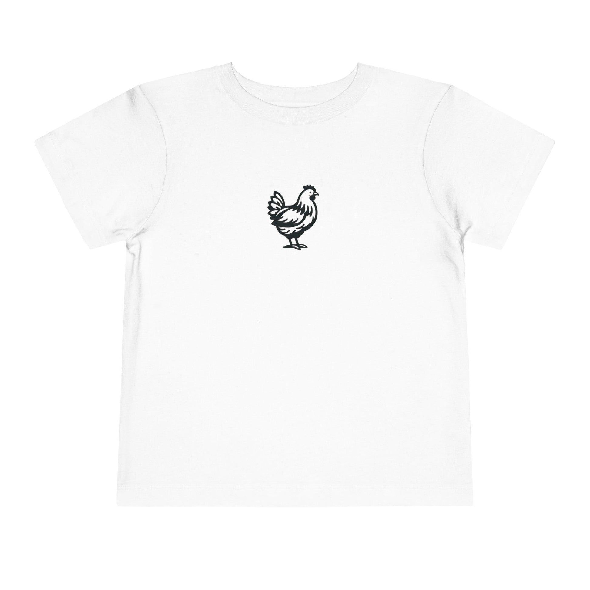 white chicken farm animal toddler t shirt