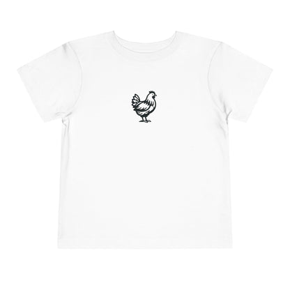 white chicken farm animal toddler t shirt