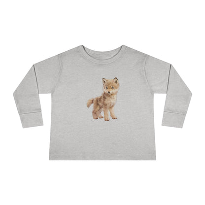 Woodland Baby Wolf Toddler Long Sleeve Shirt