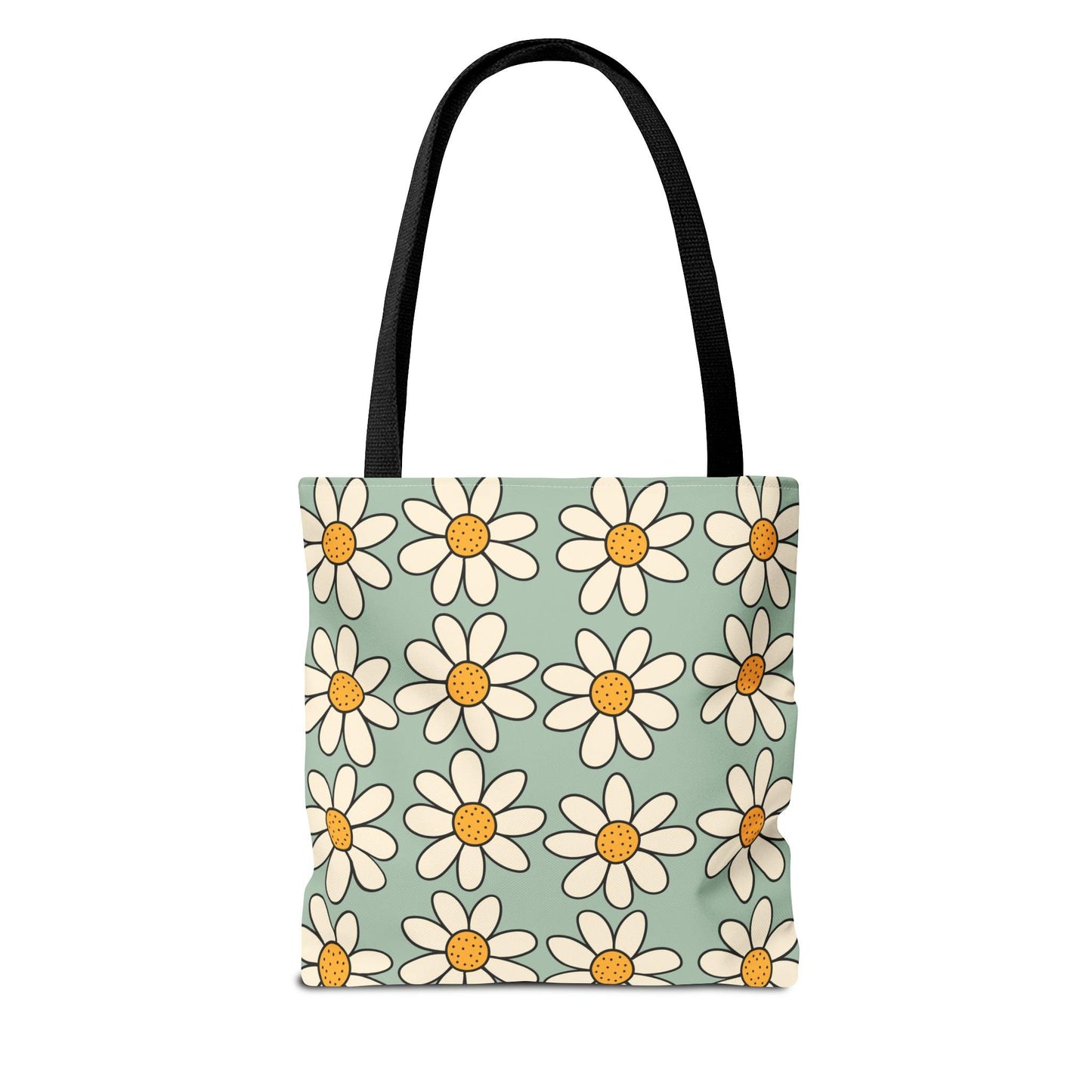 Daisies Tote Bag, Boho Daisies with All Over Print Tote, Plant Lady Bag, Gardener Accessory Bag