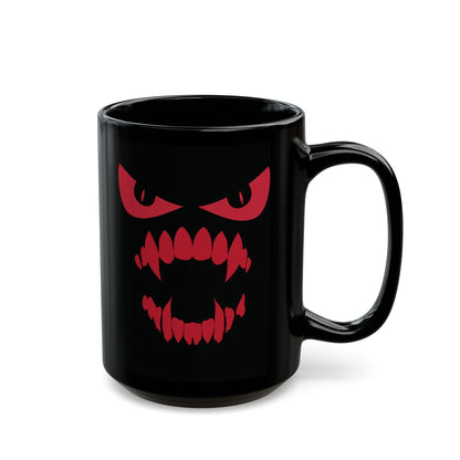 Scary Face Halloween Coffee Mug, Dracula Face Halloween Black Mug (11oz, 15oz)