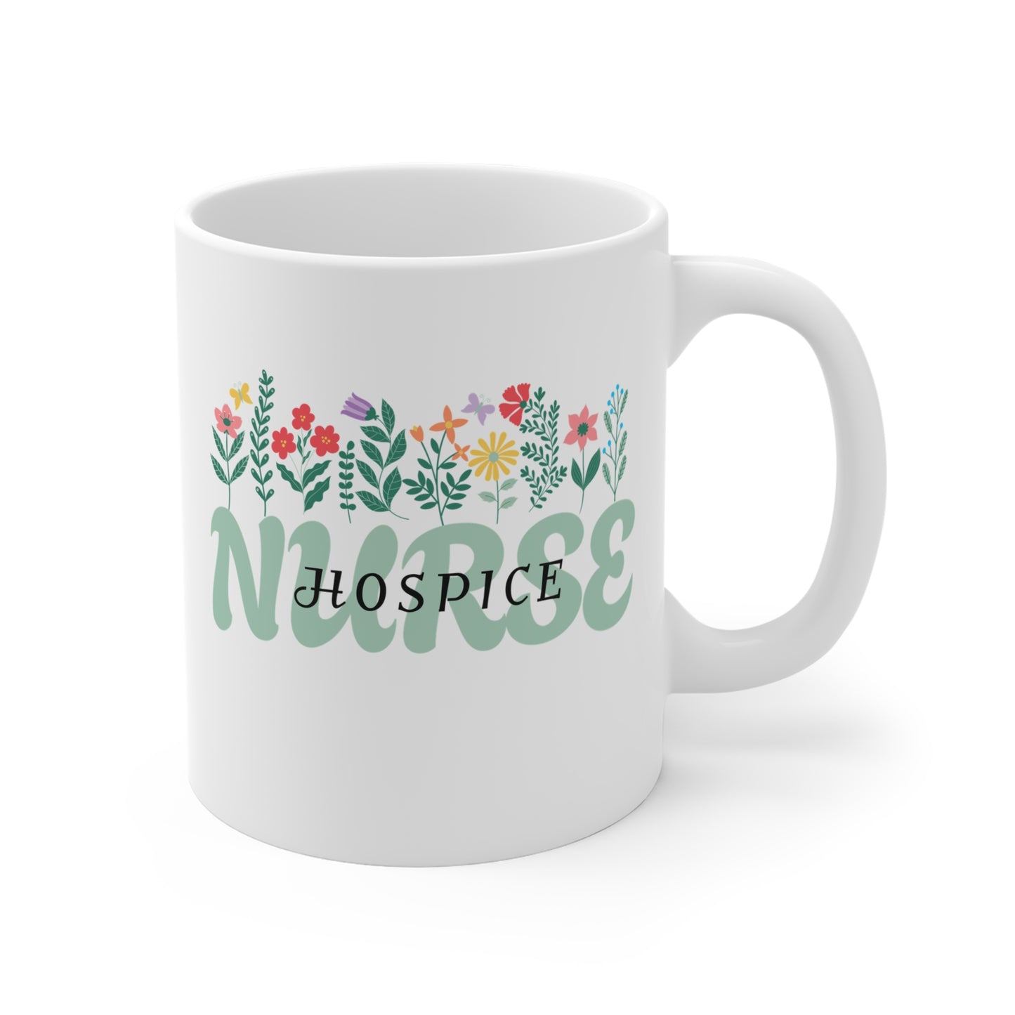 Hospice Nurse, Wildflowers Hospice Nurse Coffee Mug, Gift for Hospice Nurse, Palliative Care Mug