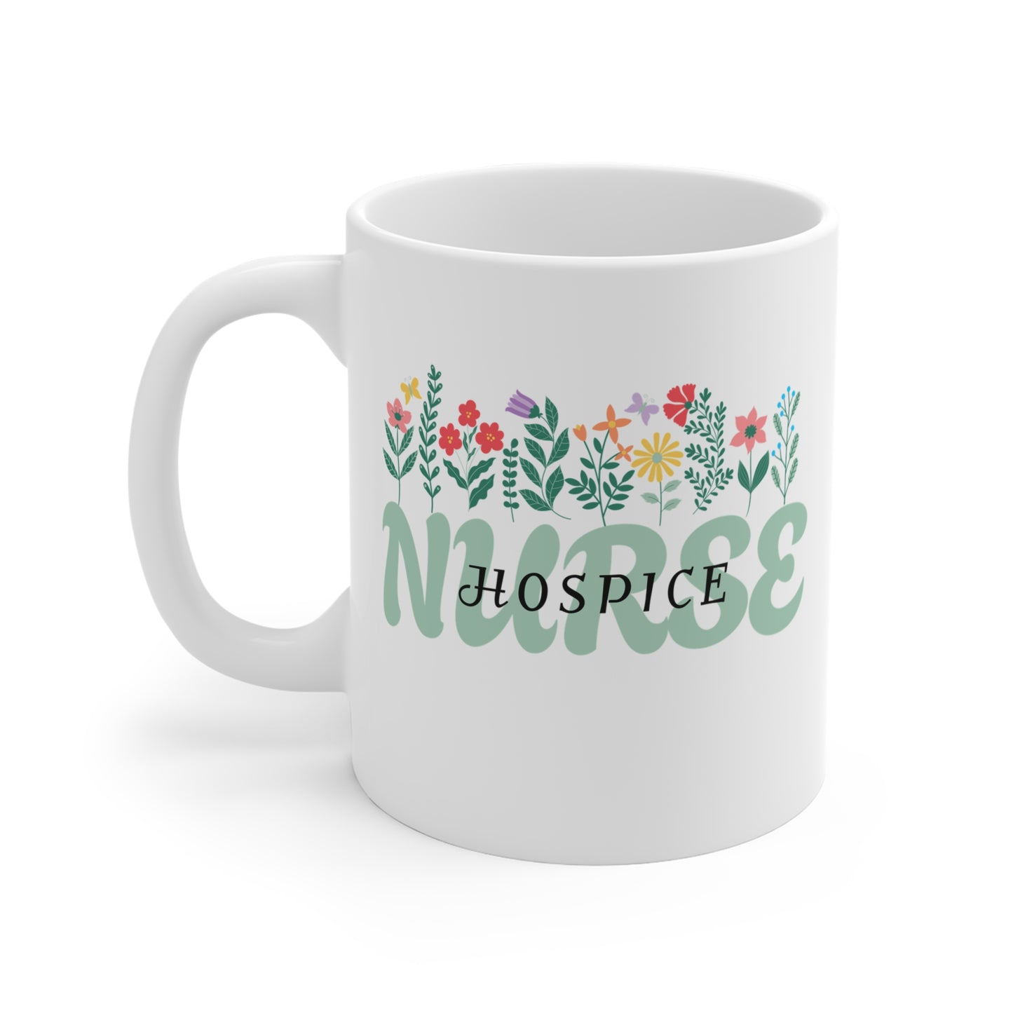 Hospice Nurse, Wildflowers Hospice Nurse Coffee Mug, Gift for Hospice Nurse, Palliative Care Mug