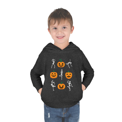 Pumpkins and Skeletons Halloween Fall Toddler Hoodie