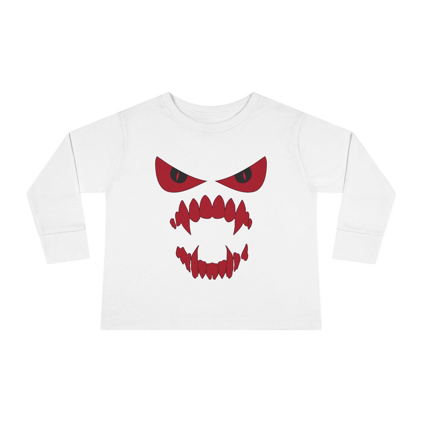 Scary Face Toddler Halloween Long Sleeve Shirt, Toddler Kids Face Shirt, Dracula Face Shirt