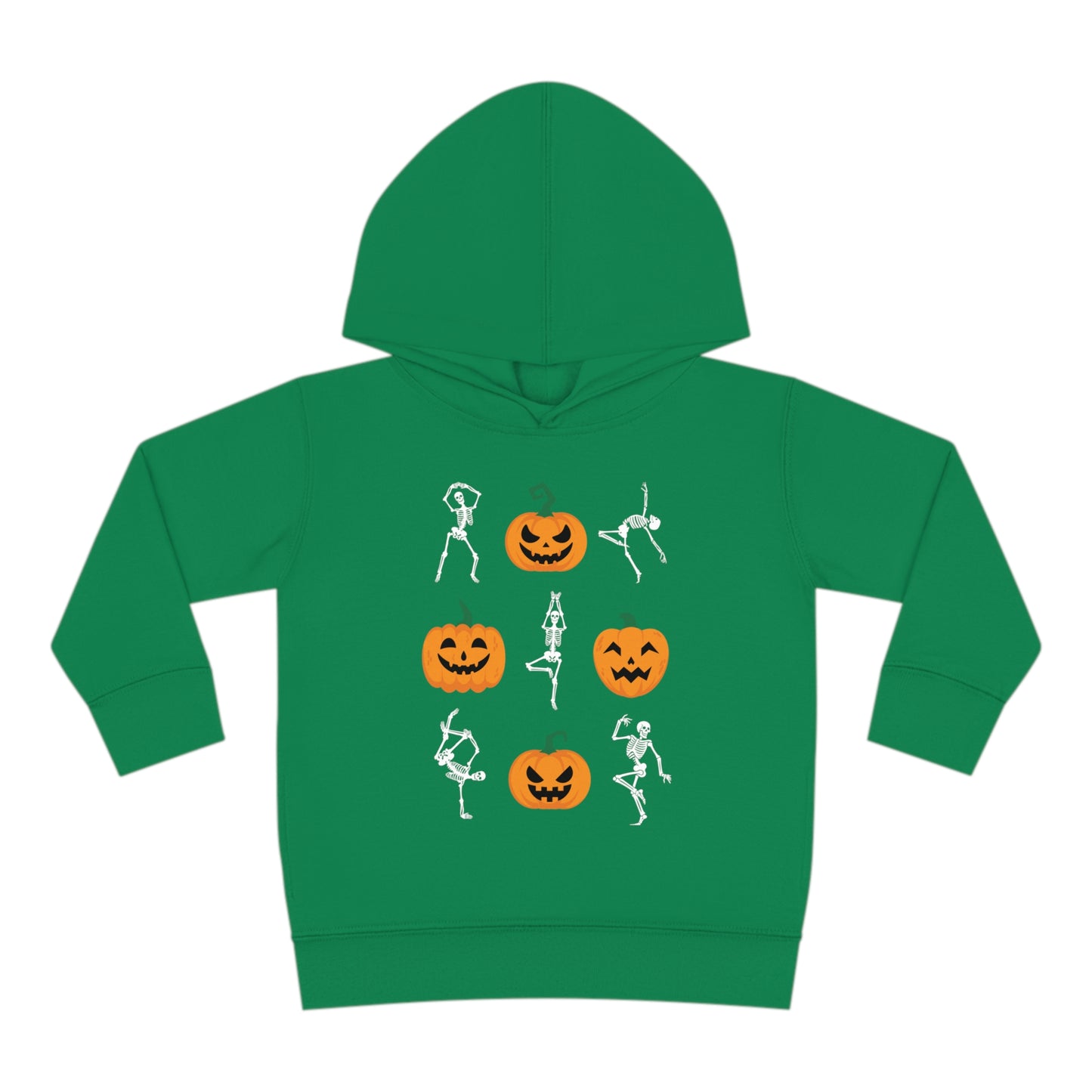 Pumpkins and Skeletons Halloween Fall Toddler Hoodie