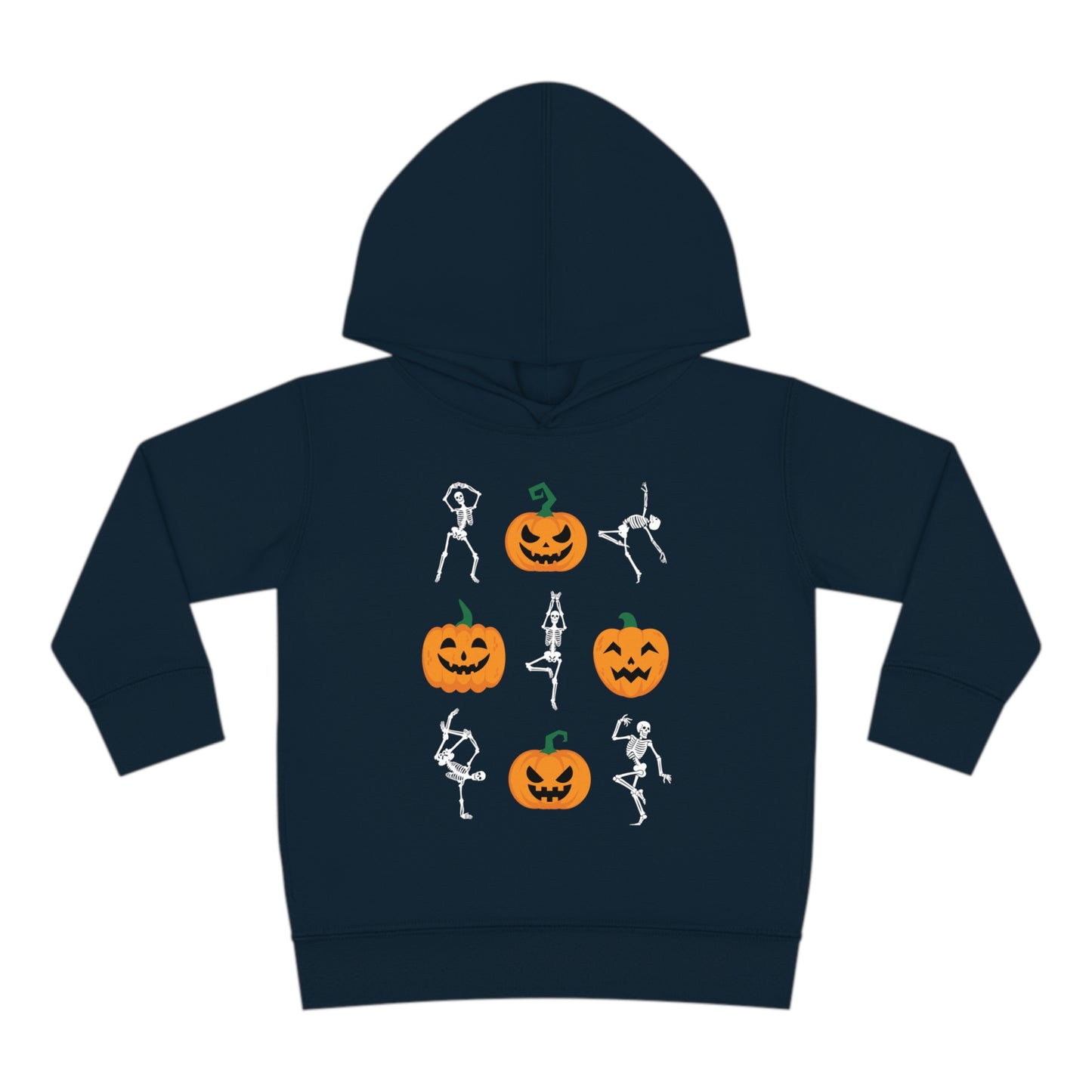 Pumpkins and Skeletons Halloween Fall Toddler Hoodie