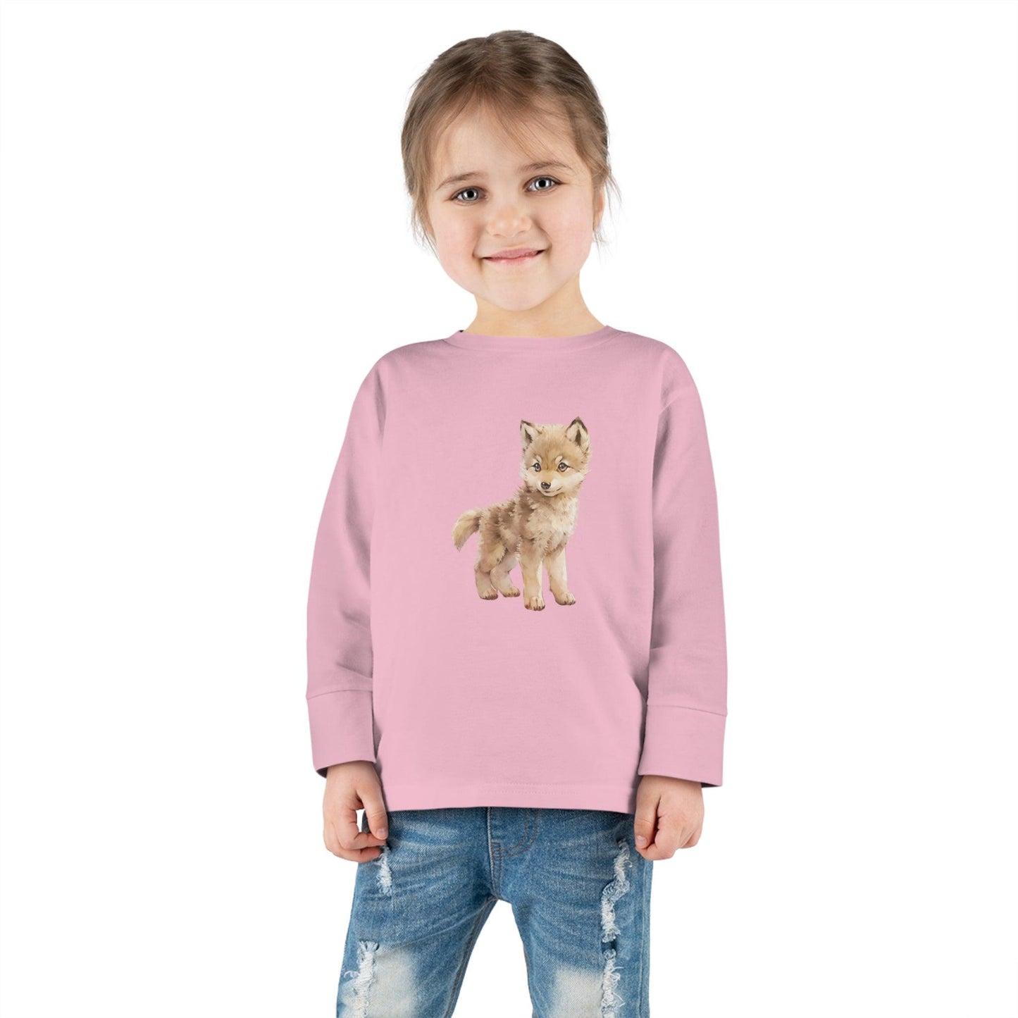 Woodland Baby Wolf Toddler Long Sleeve Shirt