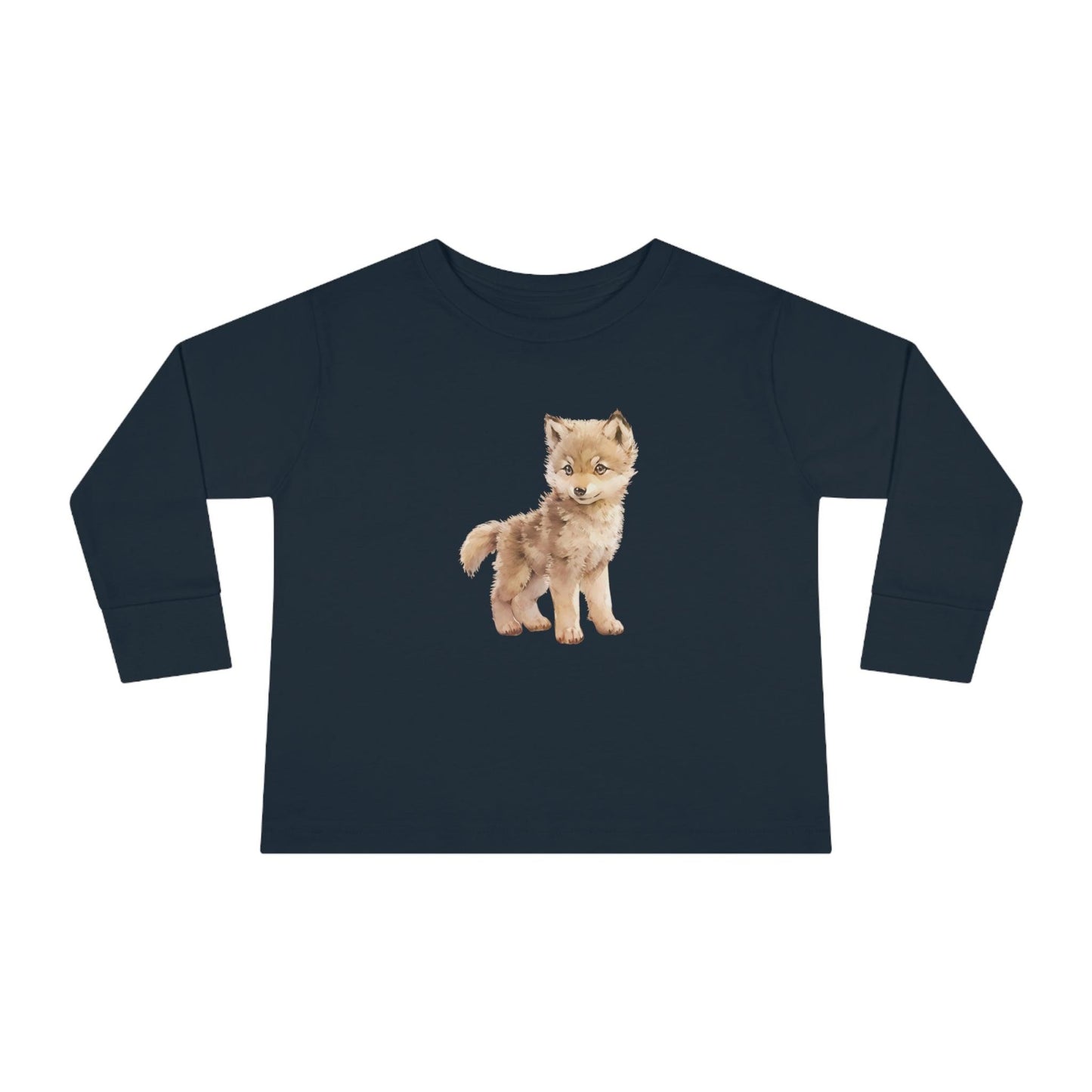 Woodland Baby Wolf Toddler Long Sleeve Shirt