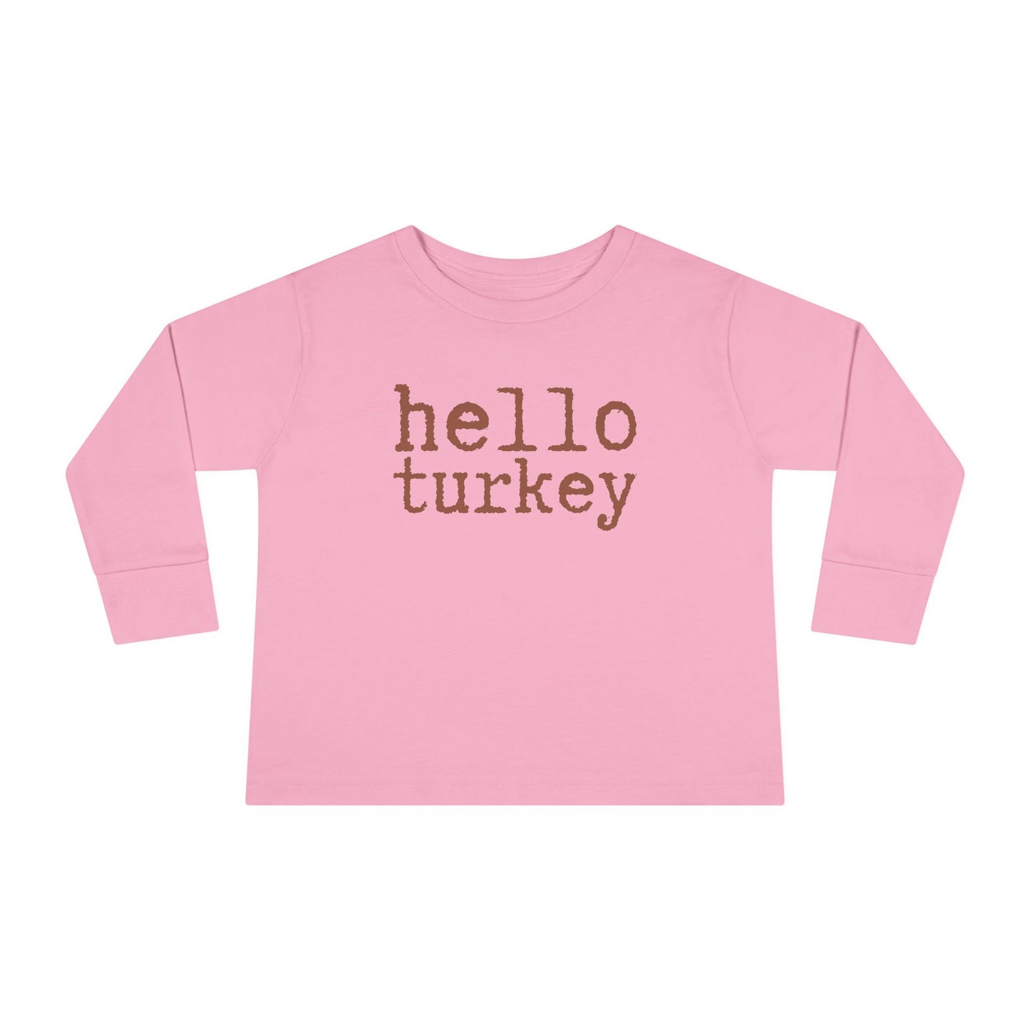 Hello Turkey Long Sleeve Tee pink