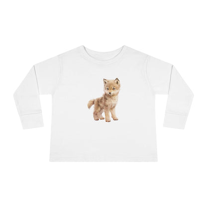 Woodland Baby Wolf Toddler Long Sleeve Shirt