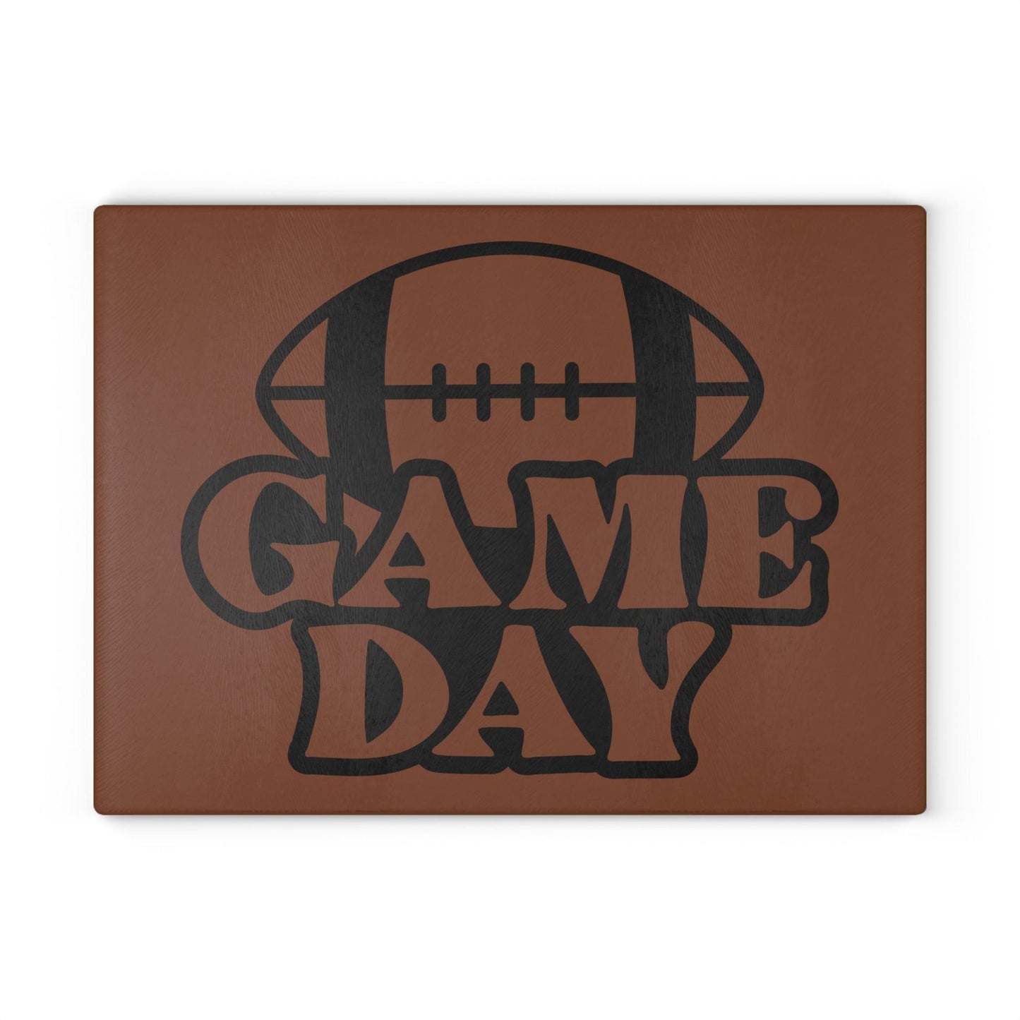 Game Day Football Glass Cutting Board large