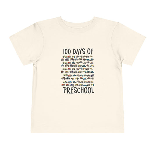 natural 100 days of preschool toddler t shirt