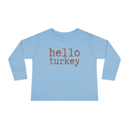 Hello Turkey Long Sleeve Tee light blue