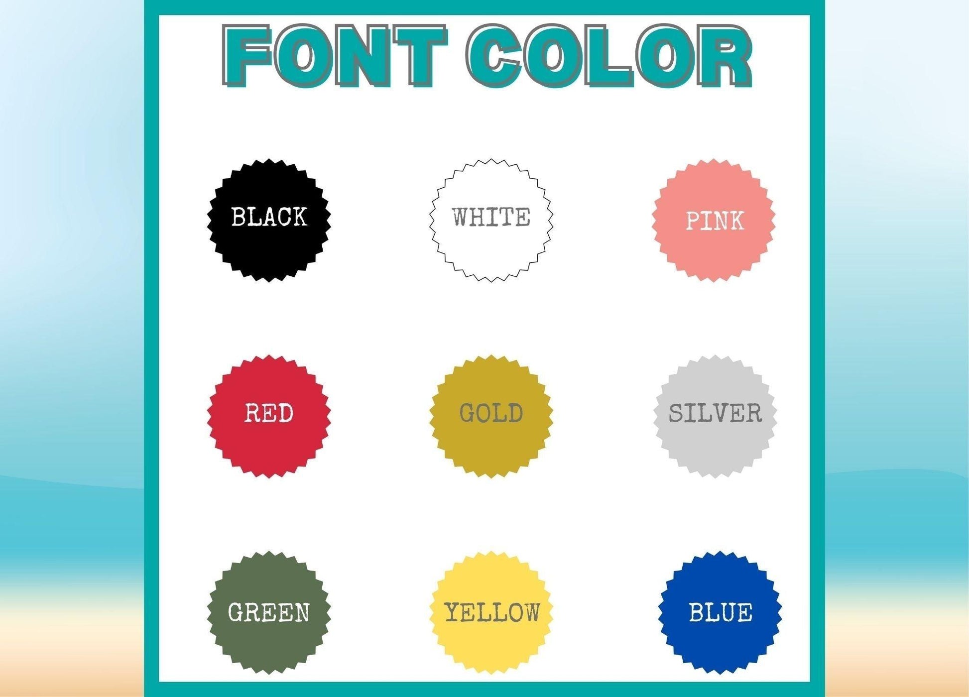 font color chart