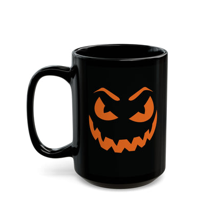 Halloween Pumpkin Face Coffee Mug, Pumpkin Face Halloween Black Coffee Cup (11oz, 15oz)