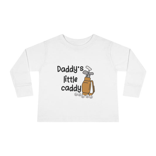 white daddys little caddy long sleeve golf shirt