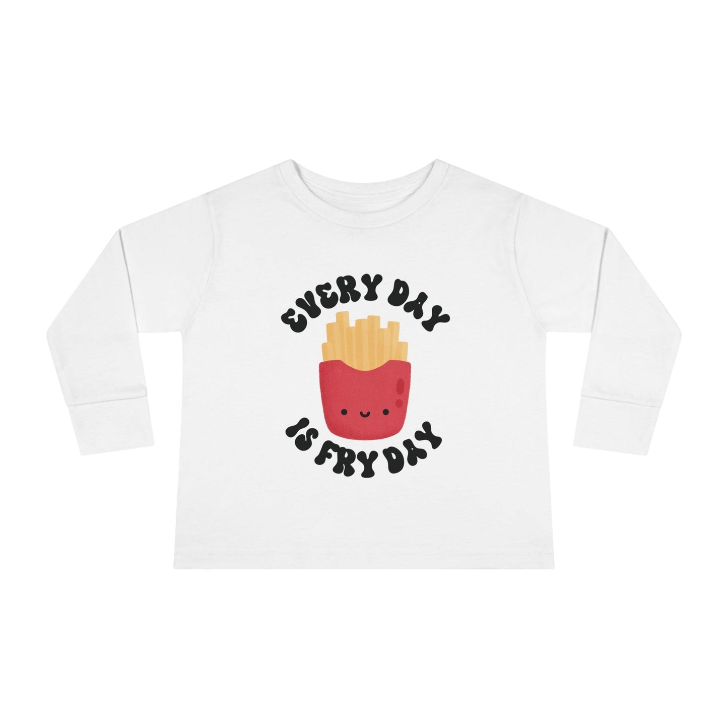 white every day is fry day toddler shirt