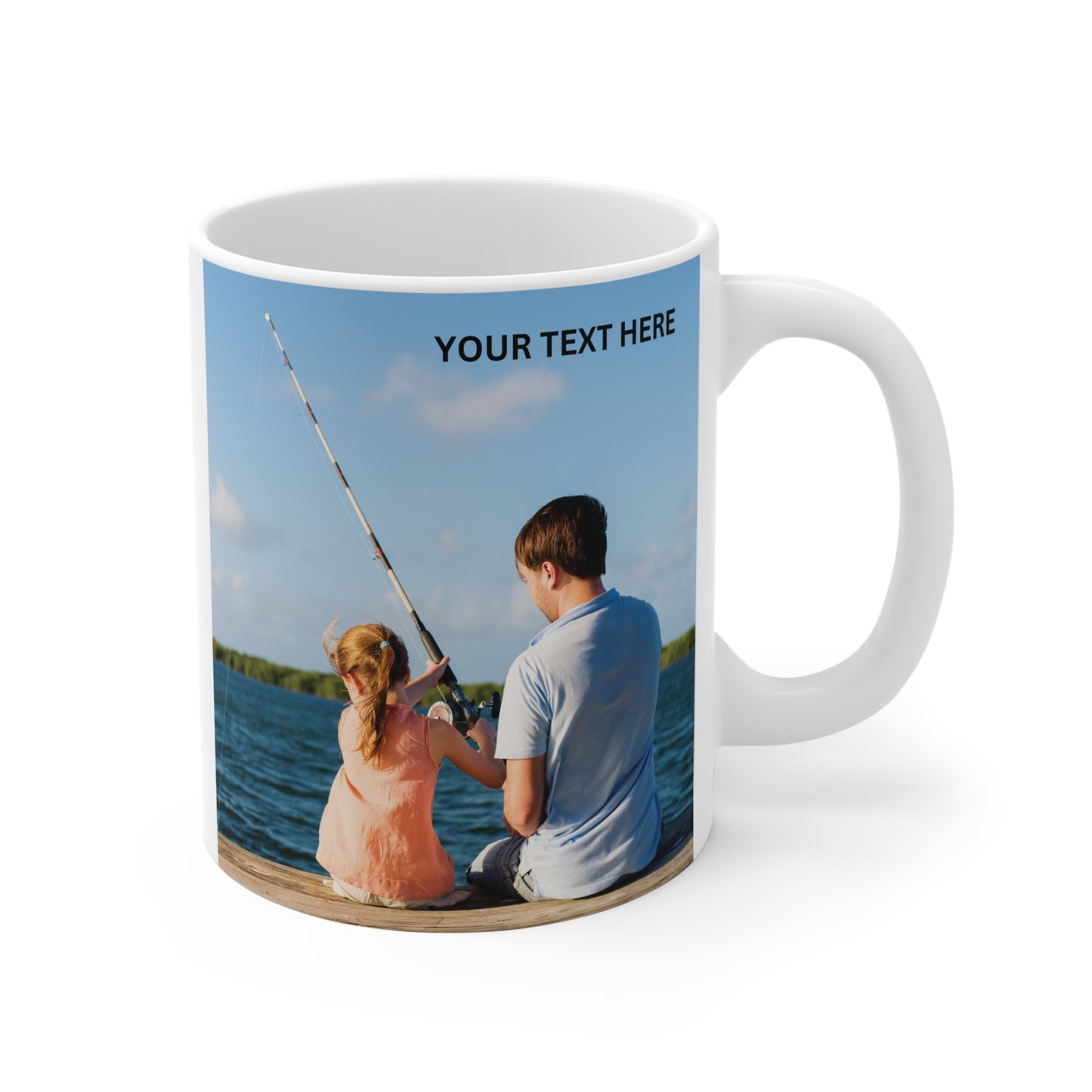 Fishing Mug, Personalized Photo Fishing Coffee Mug, Dad Fishing Mug, Fathers Day Gift, Custom Photo Coffee Mug, Daddy's Girl