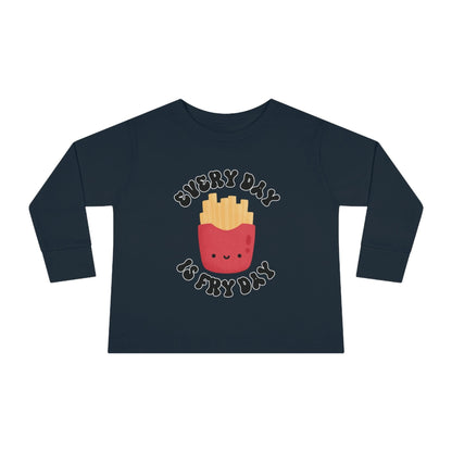 navy every day is fry day toddler long sleeve shirt