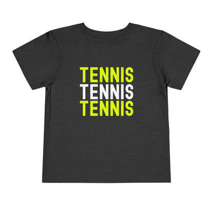 dark heather gray tennis tennis tennis toddler t shirt