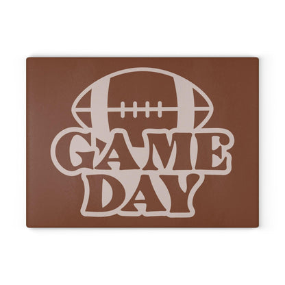 Game Day Football Glass Cutting Board large