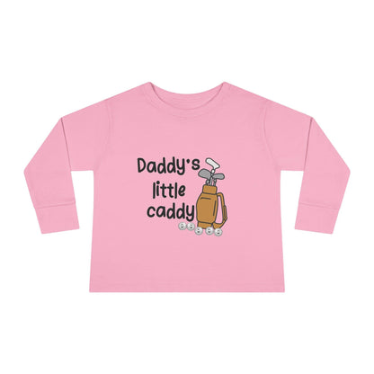 pink daddys little caddy long sleeve golf shirt