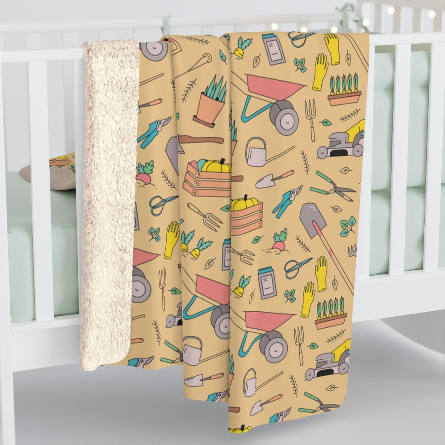 blanket on baby crib