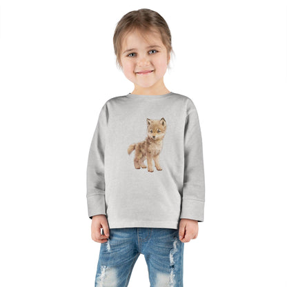 Woodland Baby Wolf Toddler Long Sleeve Shirt