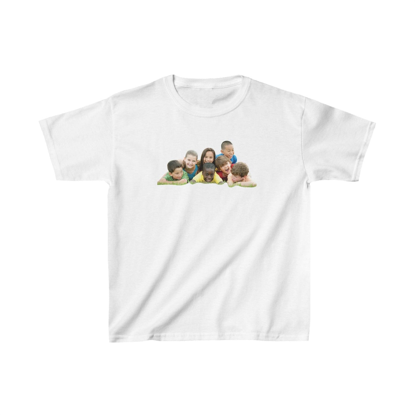 white youth custom photo t shirt