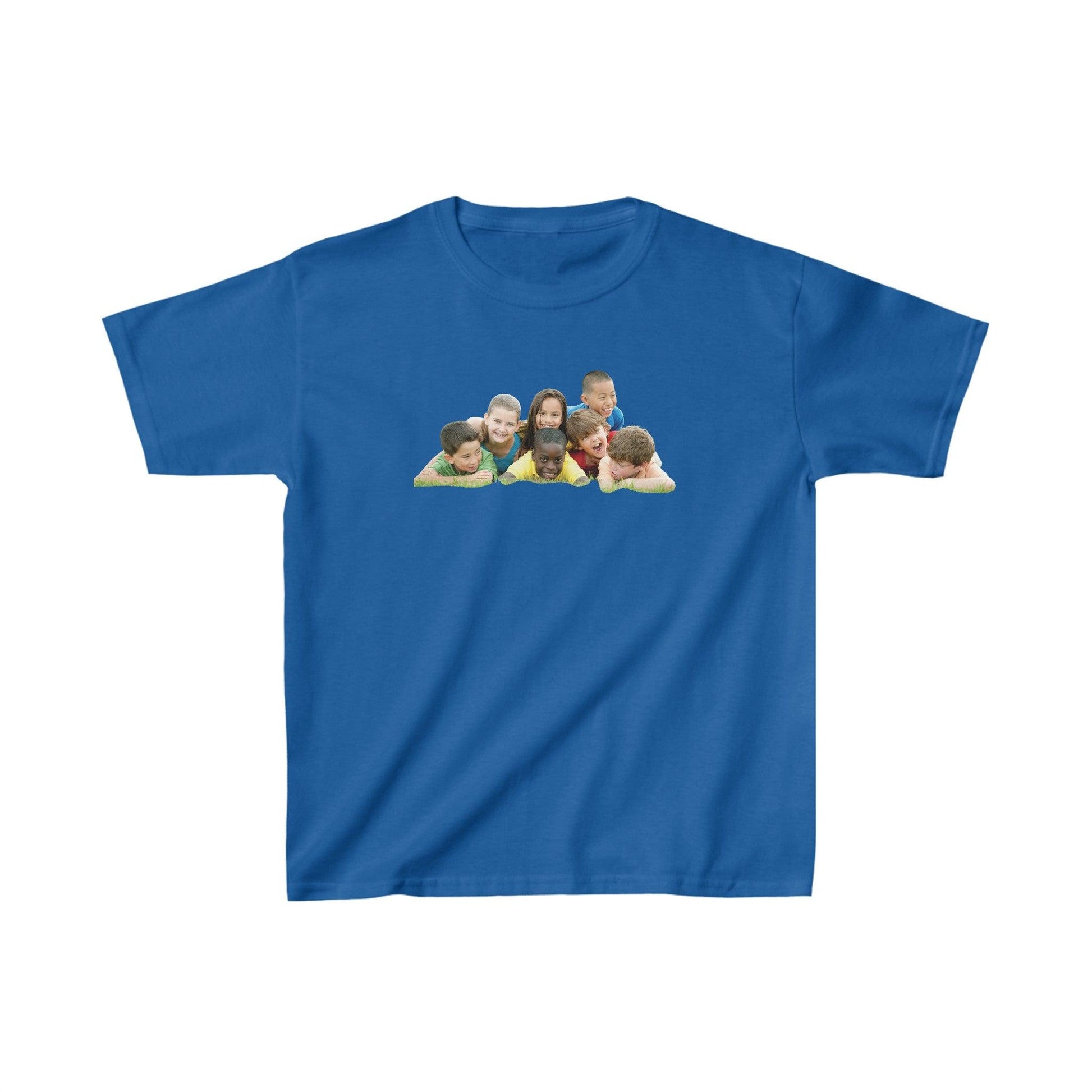 royal blue youth custom photo t shirt