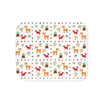 Fox Woodland for Kids and Family Throw Blanket