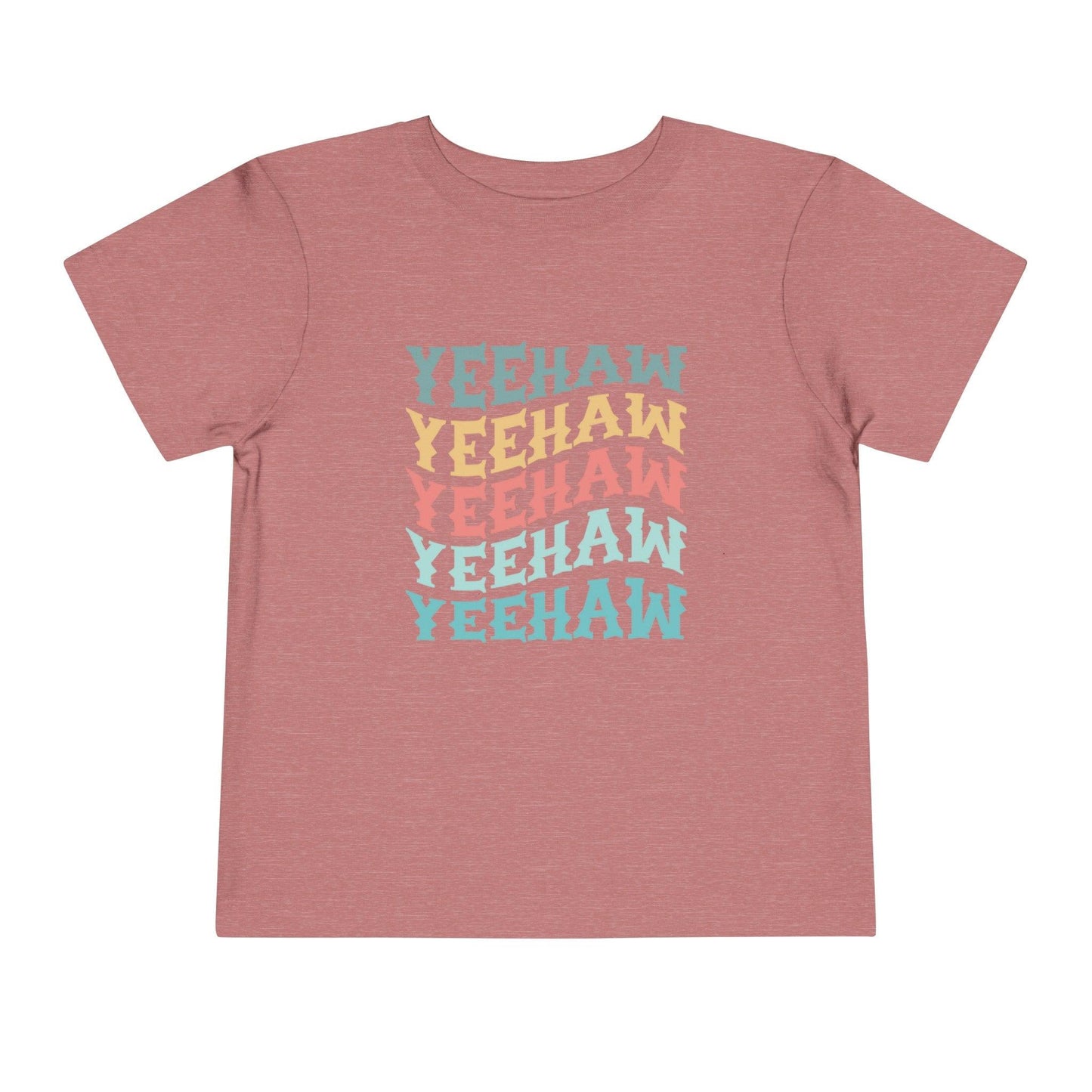 heather mauve yeehaw cowboy toddler t shirt