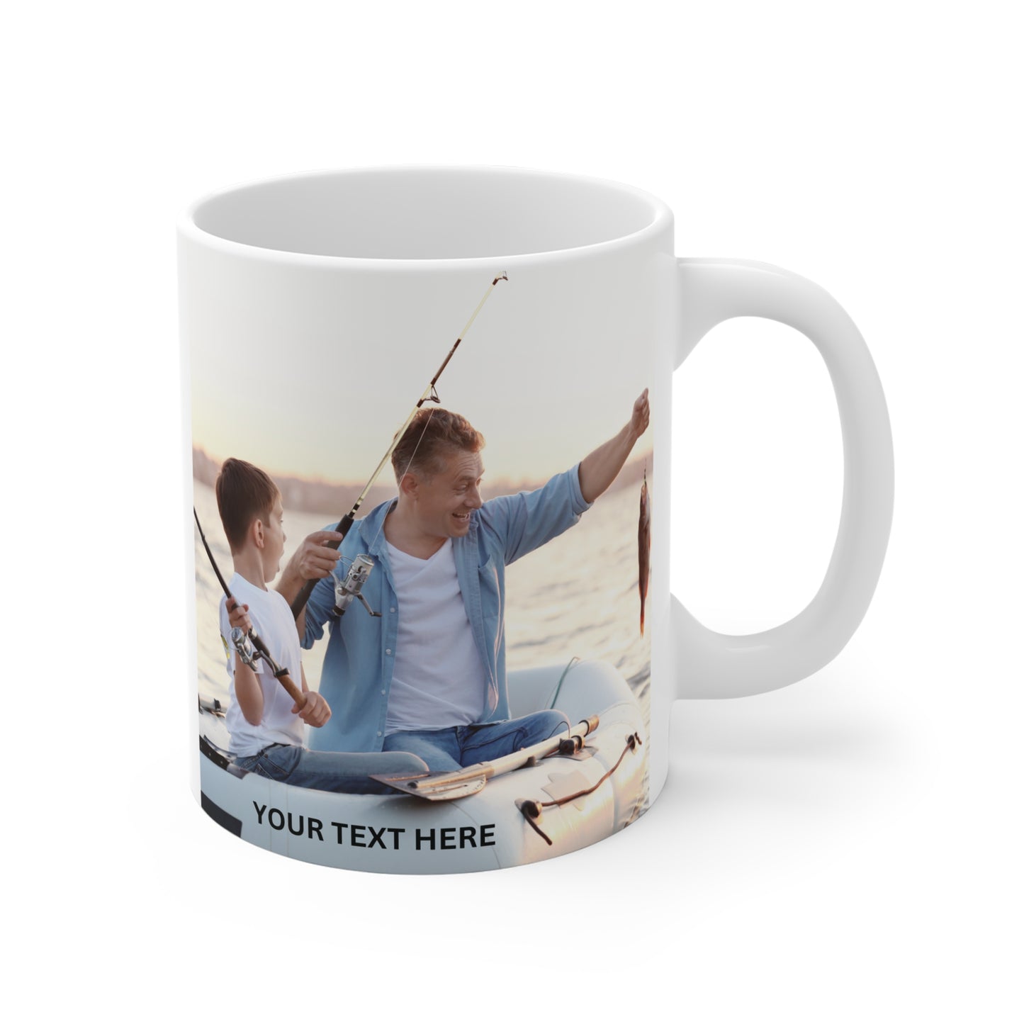 Fishing Mug, Personalized Photo Fishing Coffee Mug, Dad Fishing Mug, Fathers Day Gift, Custom Photo Coffee Mug