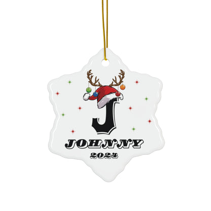 Letter Name Ornament, 2024 Personalized Family Ornament, Custom Initial Ornament, Family Keepsake Ornaments, 2-Side Print