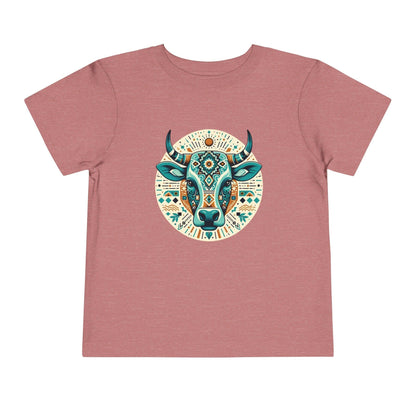 heather mauve western cow toddler t shirt