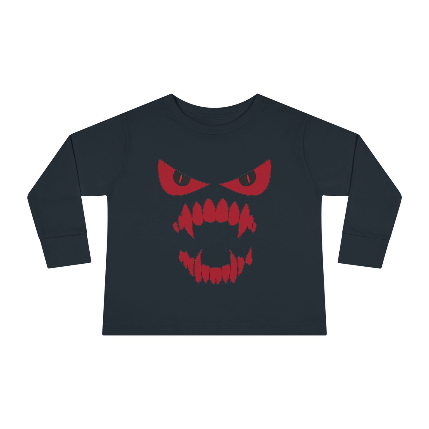 Scary Face Toddler Halloween Long Sleeve Shirt, Toddler Kids Face Shirt, Dracula Face Shirt