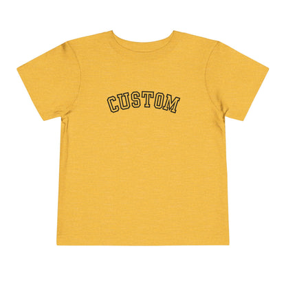 heather yellow gold custom toddler t shirt