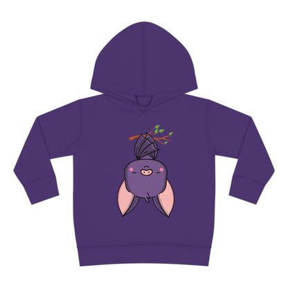 Spooky Upside Down Bat Toddler Hoodie purple