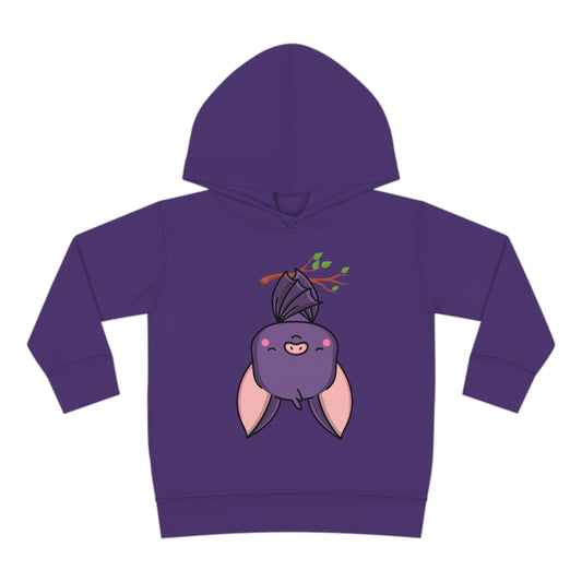 Spooky Upside Down Bat Toddler Hoodie purple