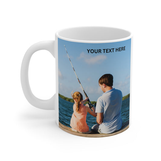 Fishing Mug, Personalized Photo Fishing Coffee Mug, Dad Fishing Mug, Fathers Day Gift, Custom Photo Coffee Mug, Daddy's Girl