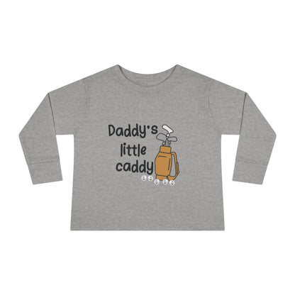 heather gray daddys little caddy long sleeve golf shirt